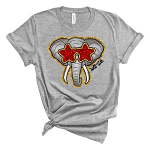 Elephant with FAUX Sequin Star Eyes