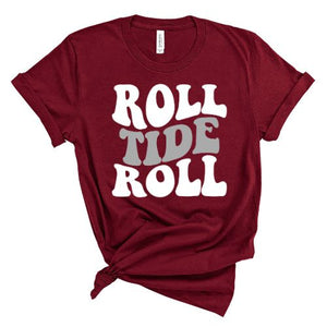 Roll Tide Roll Groovy Letters