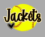 Jackets With Sketch Softball and Heart