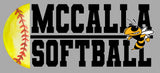 McCalla Softball With Half Ball and Bee