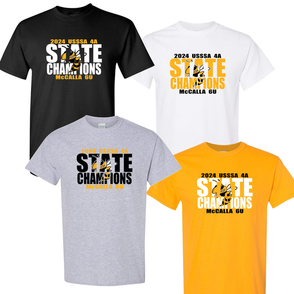 SHORT SLEEVE TSHIRT McCalla 6U State Champs 2024