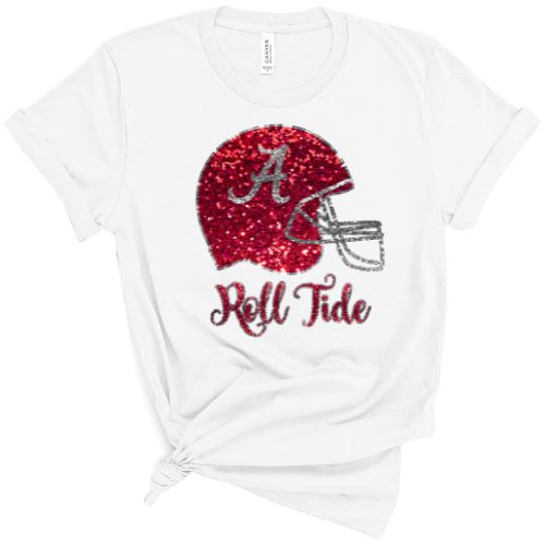 FAUX sequin Alabama Helmet Roll Tide