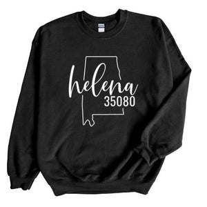 Custom Zip Code Sweatshirt With Big State Design - Sweatshirt