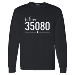 Gildan Helena Zip Code 35080 With Line Underneath - Long Sleeve Shirt