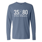 Comfort Colors Helena Zip Code 35080 With State Outline as Zero - Long Sleeve Shirt