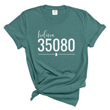 Comfort Colors Helena Zip Code 35080 With Line Underneath - Short Sleeve Shirt