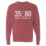 Comfort Colors Helena Zip Code 35080 With State Outline as Zero - Long Sleeve Shirt