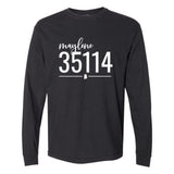 Comfort Colors Maylene Zip Code 35114 With Line Underneath - Long Sleeve Shirt