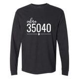 Comfort Colors Calera Zip Code 35040 With Line Underneath - Long Sleeve Shirt