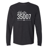 Comfort Colors Alabaster Zip Code 35007 With Line Underneath - Long Sleeve Shirt