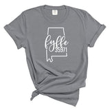 Comfort Colors Fyffe Zip Code 35971 With Big State Outline - Short Sleeve Shirt