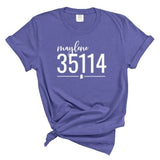 Comfort Colors Maylene Zip Code 35114 With Line Underneath - Short Sleeve Shirt