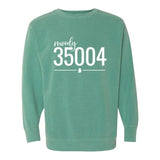 Comfort Colors Moody Zip Code 35004 With Line Underneath - Sweatshirt