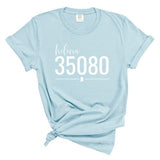 Comfort Colors Helena Zip Code 35080 With Line Underneath - Short Sleeve Shirt