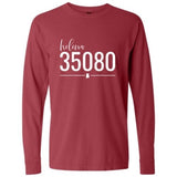 Comfort Colors Helena Zip Code 35080 With Line Underneath - Long Sleeve Shirt