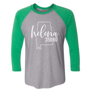 Helena Zip Code 35080 With Big State Outline - Raglan