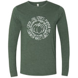 Fall Words In A Circle With Pumpkin In The Middle - Long Sleeve Shirt