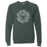 Fall Words In A Circle With Pumpkin In The Middle - Sweatshirt