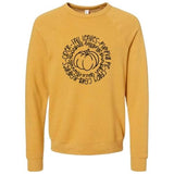 Fall Words In A Circle With Pumpkin In The Middle - Sweatshirt