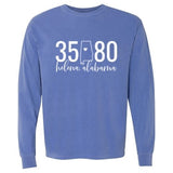 Comfort Colors Helena Zip Code 35080 With State Outline as Zero - Long Sleeve Shirt