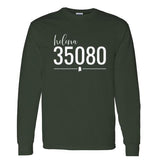 Gildan Helena Zip Code 35080 With Line Underneath - Long Sleeve Shirt