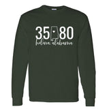 Gildan Helena Zip Code 35080 With State Outline as Zero - Long Sleeve Shirt