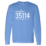 Gildan Maylene Zip Code 35114 With Line Underneath - Long Sleeve Shirt