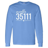 Gildan McCalla Zip Code 35111 With Line Underneath - Long Sleeve Shirt