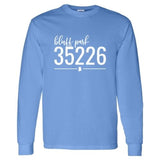 Gildan Bluff Park Zip Code 35226 With Line Underneath - Long Sleeve Shirt