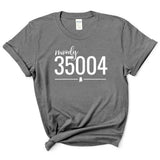 Gildan Moody Zip Code 35004 With Line Underneath - Short Sleeve Shirt