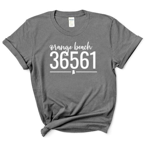 Gildan Orange Beach Zip Code 36561 With Line Underneath - Short Sleeve Shirt
