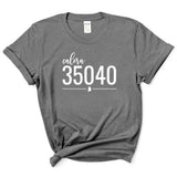 Gildan Calera Zip Code 35040 With Line Underneath - Short Sleeve Shirt