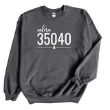 Gildan Calera Zip Code 35040 With Line Underneath - Sweatshirt