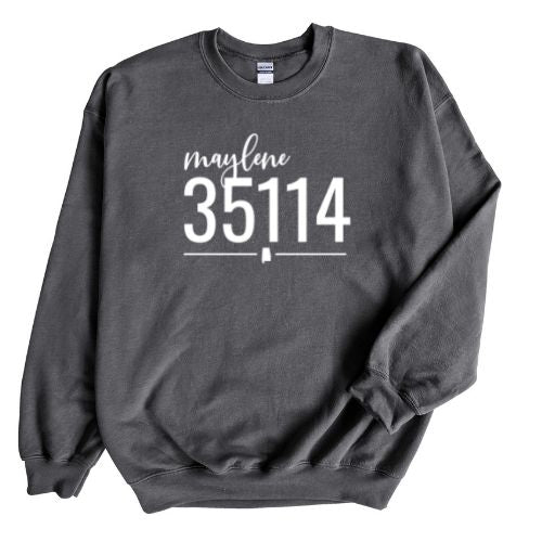 Gildan Maylene Zip Code 35114 With Line Underneath - Sweatshirt