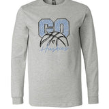 Go Huskies Leopard Basketball - Long Sleeve Shirt