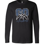 Go Huskies Leopard Basketball - Long Sleeve Shirt