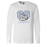 Go Huskies Leopard Cheer - Long Sleeve Shirt