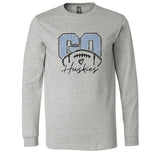 Go Huskies Leopard Football - Long Sleeve Shirt