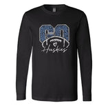 Go Huskies Leopard Football - Long Sleeve Shirt