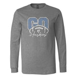 Go Huskies Leopard Football - Long Sleeve Shirt