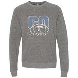 Go Huskies Leopard Football - Sweatshirt