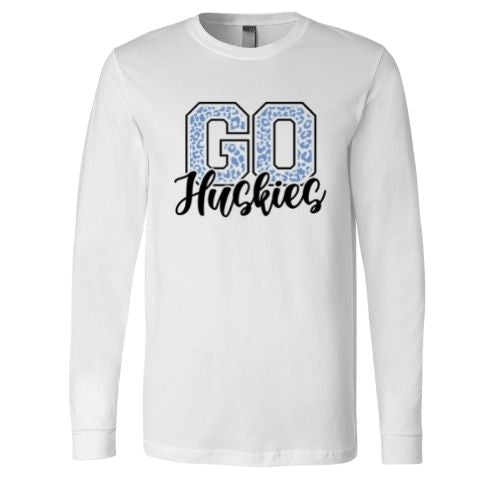 Go Huskies Leopard - Long Sleeve Shirt