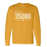 Gildan Helena Zip Code 35080 With Line Underneath - Long Sleeve Shirt