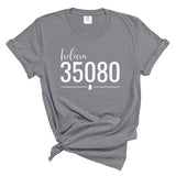 Comfort Colors Helena Zip Code 35080 With Line Underneath - Short Sleeve Shirt