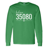 Gildan Helena Zip Code 35080 With Line Underneath - Long Sleeve Shirt