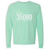 Comfort Colors Helena Zip Code 35080 With Line Underneath - Long Sleeve Shirt