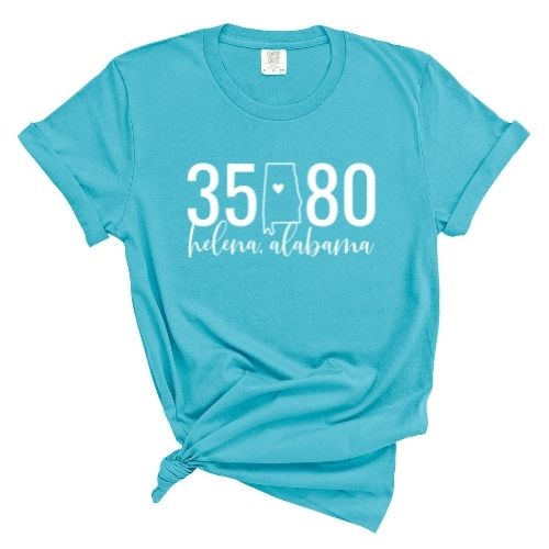 Comfort Colors Helena Zip Code 35080 With State Outline as Zero - Short Sleeve Shirt