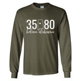 Gildan Helena Zip Code 35080 With State Outline as Zero - Long Sleeve Shirt