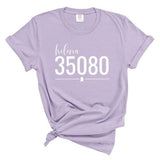 Comfort Colors Helena Zip Code 35080 With Line Underneath - Short Sleeve Shirt