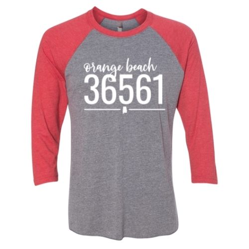 Orange Beach Zip Code 36561 With Line Underneath - Raglan